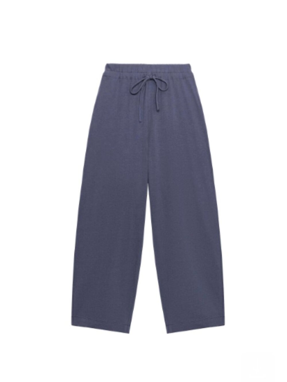 Zara Rustic Drawstring Wide Leg Pants Indigo Size S NWT